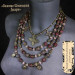 намиста з гранатом і згардами "Вишнево-Шоколадний Десерт"