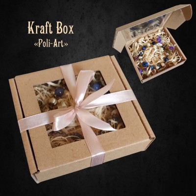 Брош з муранського скла ручної роботи, нефриту, кварцу та яшми "Між Краплями Весни"