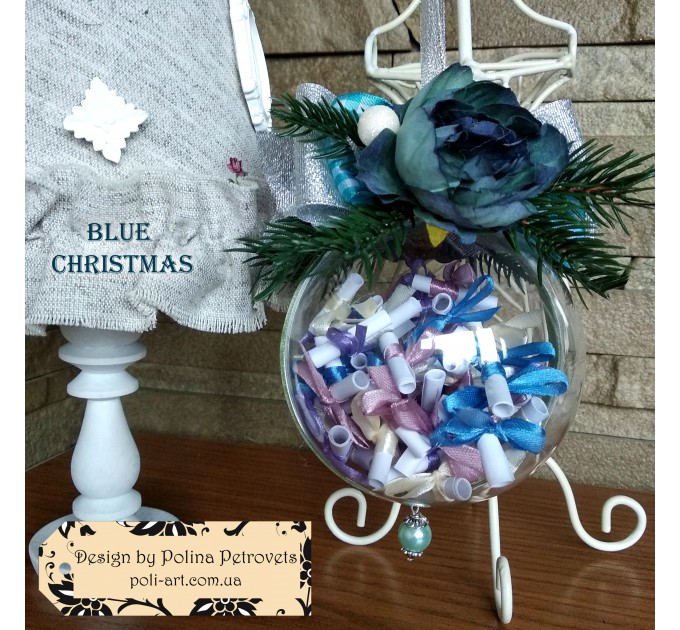 Ялинкова прикраса з привітаннями або передбаченнями 