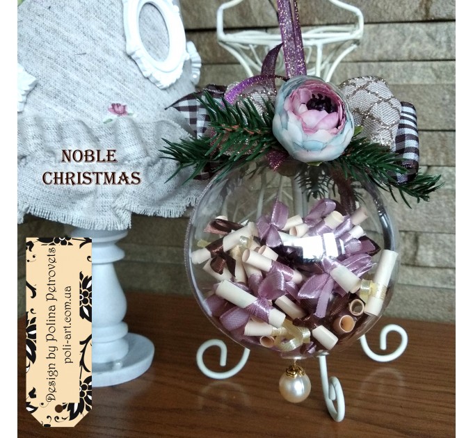 Ялинкова прикраса з привітаннями або передбаченнями