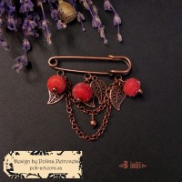 Брош з муранського скла ручної роботи "В Інії"