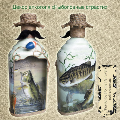 Подарунковий декор пляшки "Качине полювання"